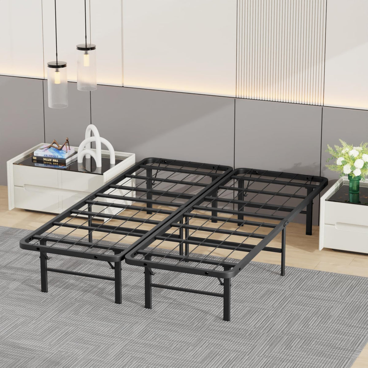 Parure de lit 7 pièces réversible pour grand lit, toutes saisons, ultra douce, avec couette grise, drap plat, drap-housse, taies d'oreiller, couvre-oreillers, gris foncé