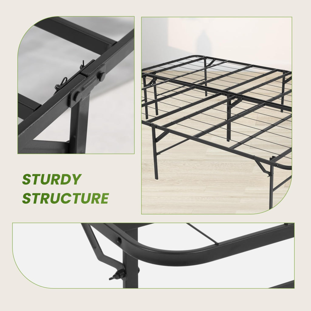 Frame-Classic Metal Platform Bed Frame,Mattress Foundation with Steel Slat Support,Under Foundation Storage,No Box Spring Needed, Easy Assembly, Full Size