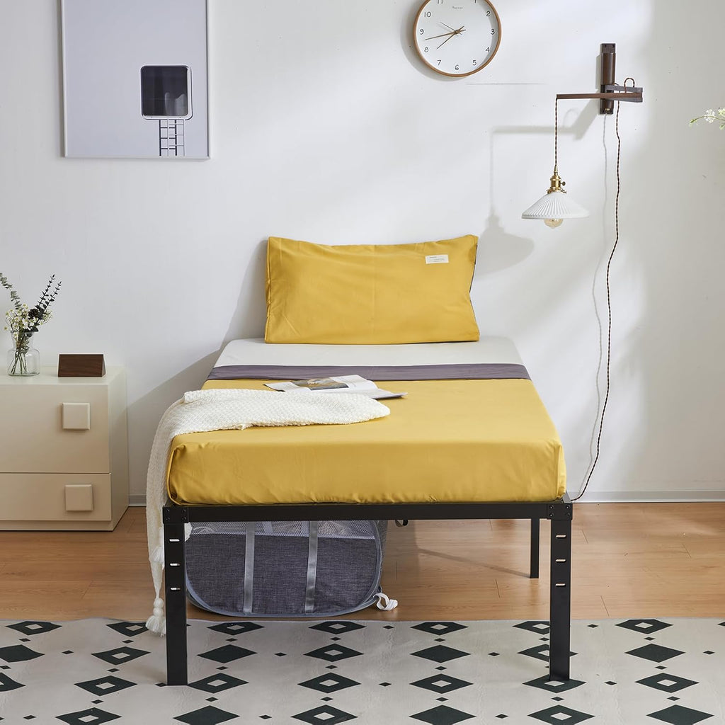 Frame-Classic Metal Platform Bed Frame,Mattress Foundation with Steel Slat Support,Under Foundation Storage,No Box Spring Needed, Easy Assembly, Full Size