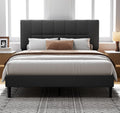 Parure de lit 7 pièces réversible pour grand lit, toutes saisons, ultra douce, avec couette grise, drap plat, drap-housse, taies d'oreiller, couvre-oreillers, gris foncé
